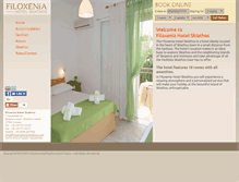 Tablet Screenshot of filoxeniahotelskiathos.com